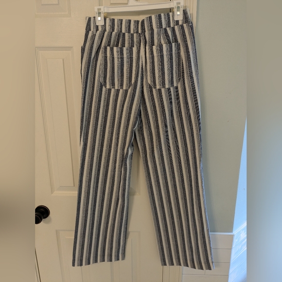 Chicos Striped Pants 100% Cotton Size 00 - Picture 2 of 3